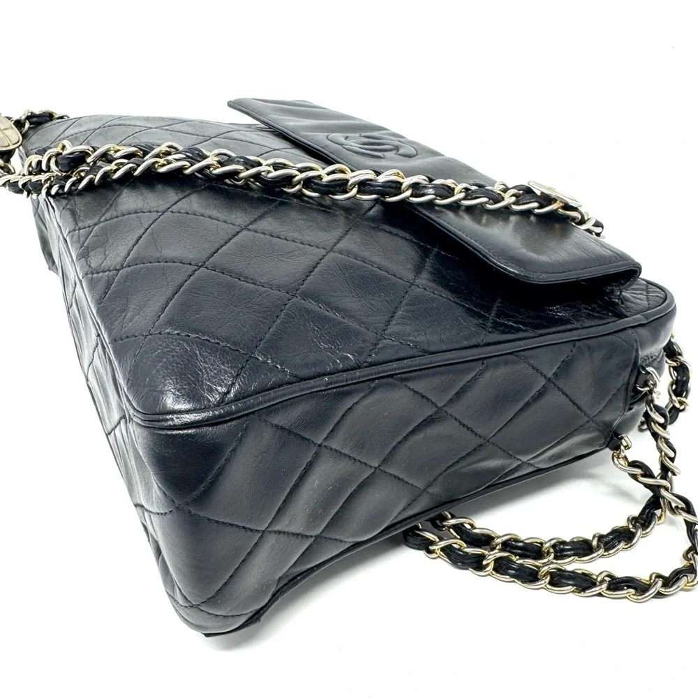 Chanel Vintage Black Quilted Camera Crossbody Bag –Quilted Caviar, Gold Hardware